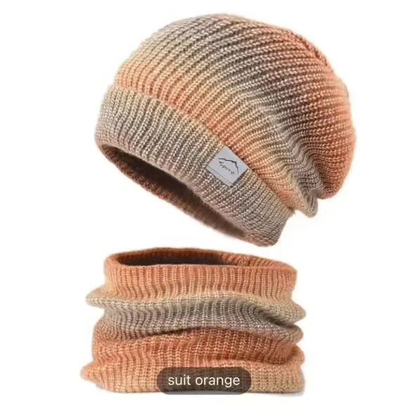 Peach hat and Neck set - Picture 3 of 5
